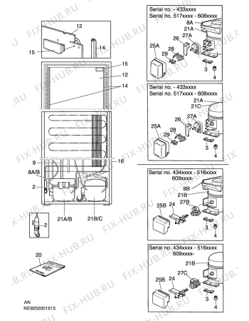 Взрыв-схема холодильника Electrolux ERB3512S - Схема узла C10 Cold, users manual